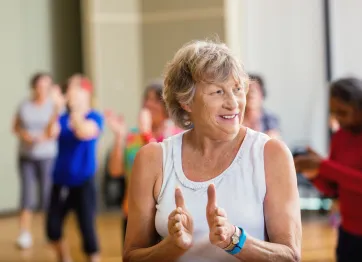 Livestrong program participant in class 