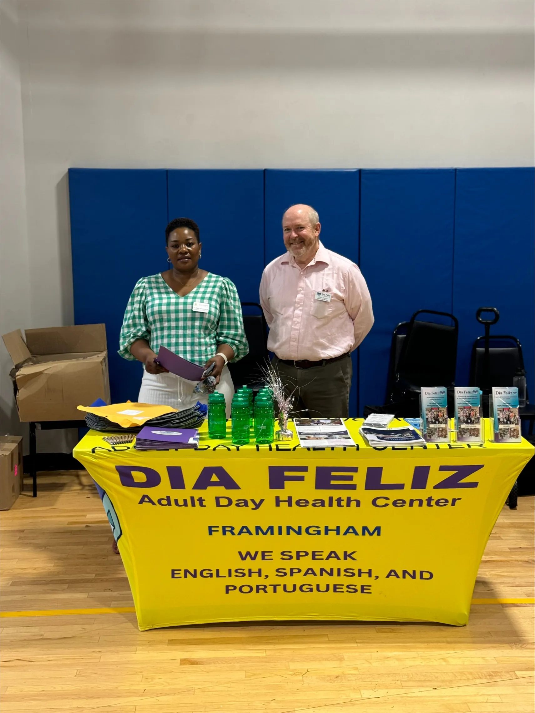 community resource tables at the health fair